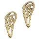 DQ metal charm / connector Angel wing Antique bronze