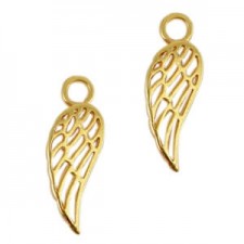 DQ metal charm Angel Wings Gold