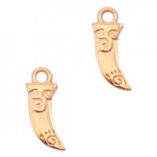 DQ metal charm Shark Tooth Rose gold