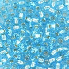 Miyuki rocailles Perlen 8/0 - Silverlined aqua 8-18