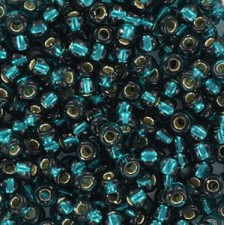Miyuki rocailles Perlen 8/0 - Silverlined dark teal 8-30