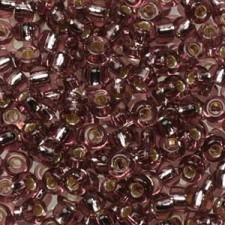 Miyuki rocailles Perlen 8/0 - Silverlined smoky amethyst 8-12