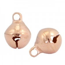 DQ metal charm 10mm Bell Rose gold