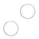 DQ metal charm - connector Circle 14mm Antique silver