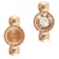 DQ Metal connector charm with setting for SS24 Rosegold