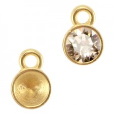 DQ Metal charm with setting for SS24 Chaton Gold