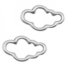 DQ metal charm Cloud Antique silver