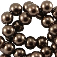 Glasperlen Top Qualität 6mm Dunkel braun