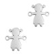 DQ metal connector charm Girl Antique silver