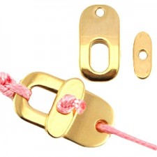 DQ metal kapitel clasp 22x11mm rectangle Gold