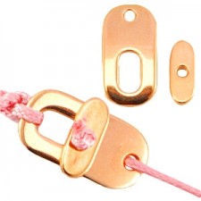 DQ metal kapitel clasp 22x11mm rectangle Rose gold