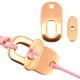 DQ metal kapitel clasp 22x11mm rectangle Rose gold