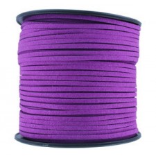 Imi Suede koord 3mm - Fuchsia purple