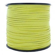 Faux Leather Suede cord 3mm - Neon yellow