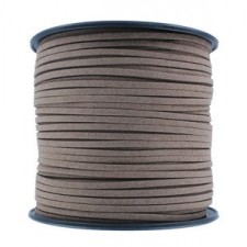 Faux Leather Suede cord 3mm - Mocca brown