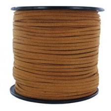 Faux Leather Suede cord 3mm - Orange brown