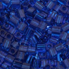 Miyuki Squares - Würfel 4mm - Transparant capri blue SB-149
