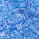 Miyuki Squares - Würfel 4mm - Turquoise lined crystal SB-247
