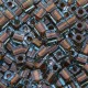Miyuki Squares - Würfel 4mm - Colour lined Blue-brown SB-2642