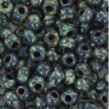 Miyuki rocailles Perlen 6/0 - Opaque picasso dark teal 6-4516