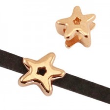 DQ Metall Schieber Stern Ø 3x2mm Roségold