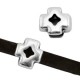 DQ Metall Schieber Kreuz Ø 3x2mm Antik silber 