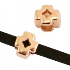 DQ Metall Schieber Kreuz Ø 3x2mm Roségold