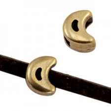 DQ Metall Schieber Mond Ø 3x2mm Antik Bronze