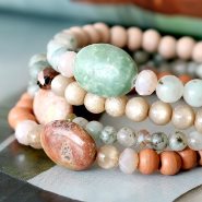 Stylish jewelry with natural stone beads