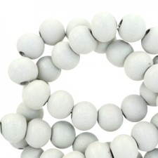 Wood beads round 8mm Passive grey