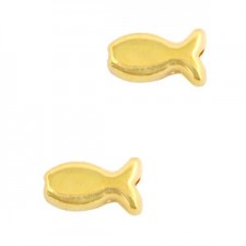 DQ metal bead Fish Gold