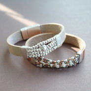 Combine Luxury Designer Quality leather with small beads