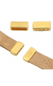 DQ metal end cap (Ø10x2mm) with 4 stringing holes Gold