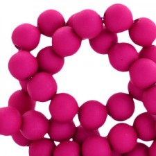 Acryl Perlen rund 6mm matt Magenta purple