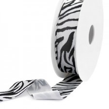 Elastic ribbon Ibiza 25mm Black-white