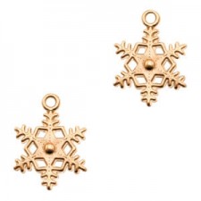 DQ metal charm Snowflake Rosegold