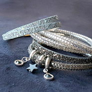Chic bracelets with rhinestones and glitter for the upcoming holidays