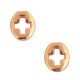 DQ Metal bead with Cross 9x7mm Rosegold