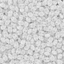 SuperDuo Beads 2.5x5mm Pearl Coat - Snow