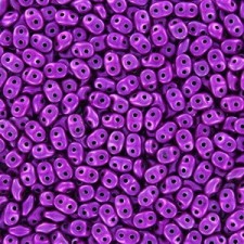 SuperDuo Beads 2.5x5mm Metalust Hot Pink