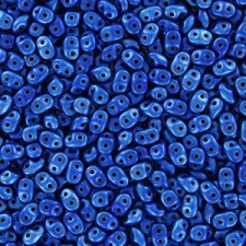 SuperDuo Beads 2.5x5mm Metalust Crown Blue