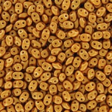 SuperDuo perlen 2.5x5mm Gold Shine - Orange