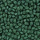 SuperDuo Beads 2.5x5mm Gold Shine - Green