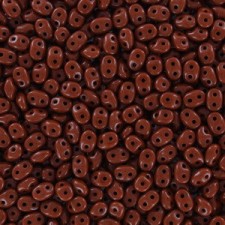 SuperDuo Beads 2.5x5mm Opaque Umber