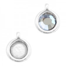 DQ Metal charm / setting for SS20 / 4.7mm Flatback Antique silver 