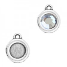 DQ Metal charm / setting for 4.7mm / SS20 Flatback Antique silver 