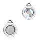 DQ Metall Anhänger - Fassung für Flatback 4.7mm / SS20 Antik silber