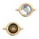 DQ Metall Fassung 2 Ösen für Flatback 4.7mm / SS20 Antik Bronze