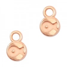 DQ metal charm 6mm Fish Rosegold