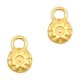 DQ metal charm 6mm Sun Gold